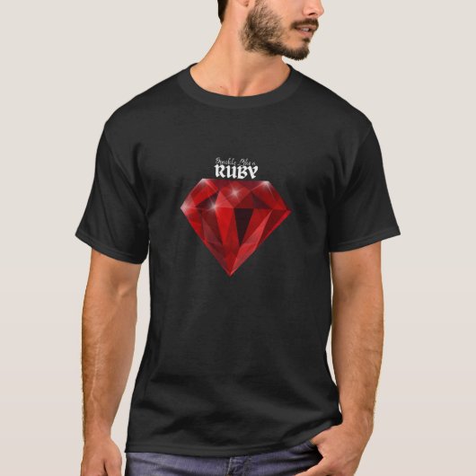Juli Verjaardag Ruby T-shirt (Voorkant)