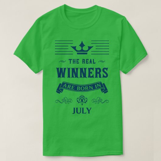 Juli verjaardag t-shirt (Design voorkant)
