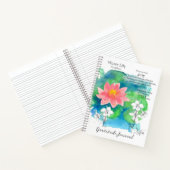 Juli Verjaardag Waterlelie Larkspur Dankbaarheid J Notitieboek (Binnen)