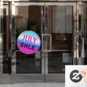 Juli Verkoopvenster Cling Holographic Gradient Raamsticker (Kantoordeur)