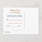  juli vierde Briefkaart uitnodiging (Achterkant)