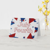 Juli Vierde Glitter Kaart (Gele Bloem)