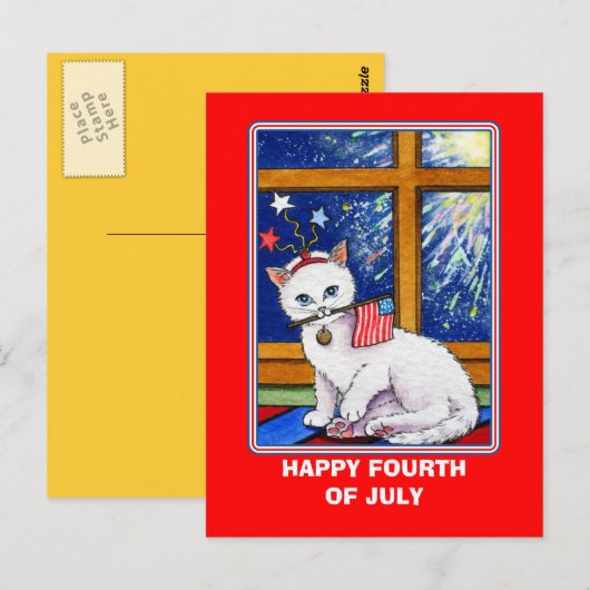 Juli vierde kat briefkaart (Voorkant / Achterkant)