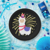 Juli Vierde Llama Papieren Bordje (Feest)