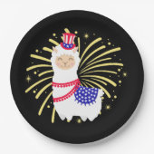 Juli Vierde Llama Papieren Bordje (Voorkant)