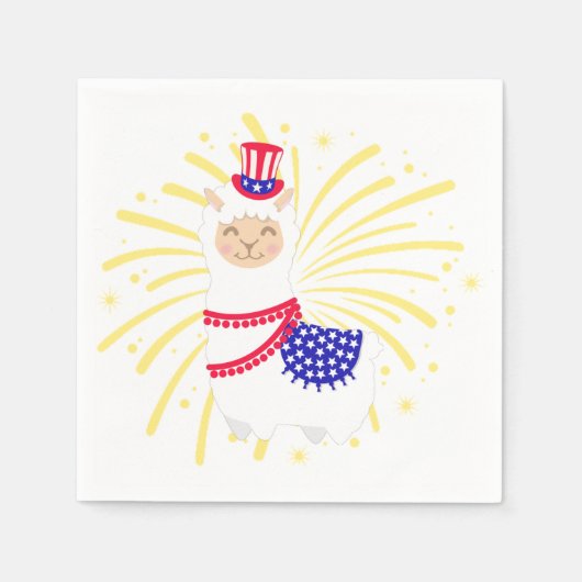 Juli Vierde Llama Servet (Voorkant)