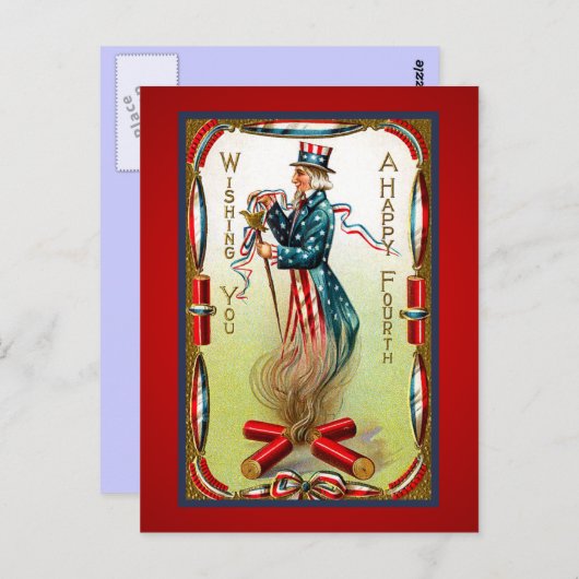 juli Vierde Oom Sam USA Briefkaart (Voorkant / Achterkant)