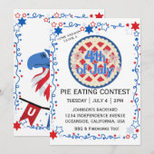 Juli Vierde taart eten wedstrijd BBQ vuurwerk Kaart (Voorkant / Achterkant)