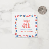 Juli Vierde Waterverf Popsicle Flat Note Kaart Notitiekaartje (Voorkant / Achterkant in situ)