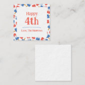 Juli Vierde Waterverf Popsicle Flat Note Kaart Notitiekaartje (Voorkant / Achterkant)