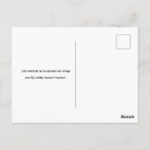 Juli Vrijheid Inspirerende Kolibrie Briefkaart (Achterkant)