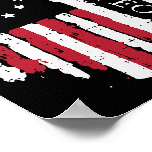 Juli Wij het volk Vlag 1776 Patriottische Mannen V Poster (Hoek)