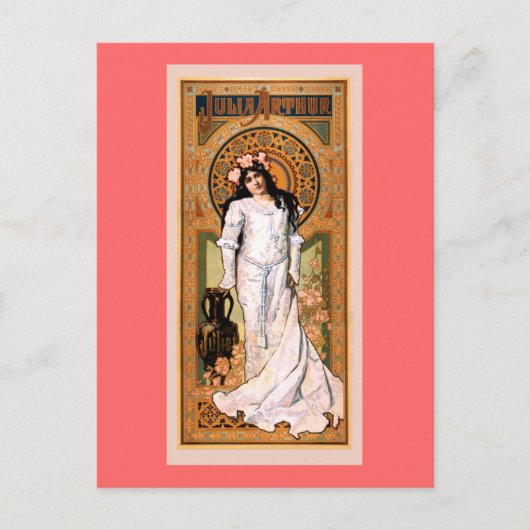 Julia Arthur Vintage Poster Briefkaart (Voorkant)