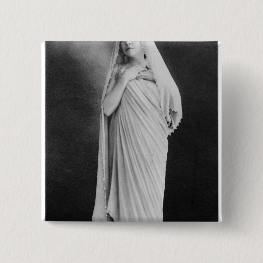 Julia Bartet in 'Antigone' door Sophocles Vierkante Button 5,1 Cm (Voorkant)