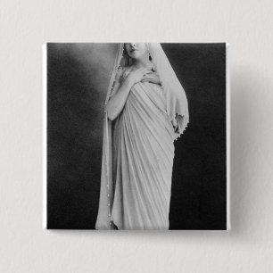 Julia Bartet in 'Antigone' door Sophocles Vierkante Button 5,1 Cm