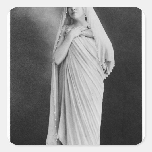 Julia Bartet in 'Antigone' door Sophocles Vierkante Sticker (Voorkant)