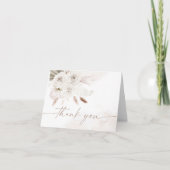 JULIA Boho Bloem Pearls & Prosecco Bruidsfeest Bedankkaart (Voorkant)