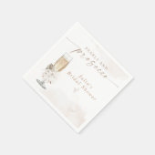 JULIA Boho Bloem Pearls & Prosecco Bruidsfeest Servet (Hoek)