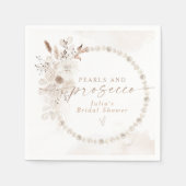 JULIA Boho Bloemen & Prosecco Bruidscadeau Servet (Voorkant)