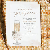 JULIA Boho Floral Pearls & Prosecco Vrijgezellenfe Kaart