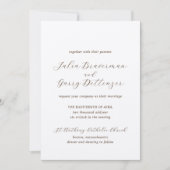 Julia Brown Traditionele Elegante Bruiloft Kaart (Voorkant)