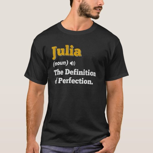 Julia Cadeau Naam Gepersonaliseerde Verjaardag Naa T-shirt (Voorkant)
