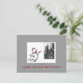 Julia Chicken en Sigmund Freud Face Off Briefkaart (Staand voorkant)