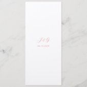 Julia Coral Traditionele Elegante Bruiloft Menu (Achterkant)