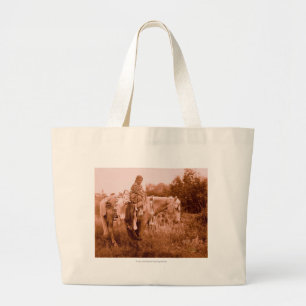 Julia - Crow Woman Grote Tote Bag