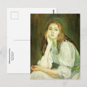 Julia Daydreaming door Berthe Morisot Ansichtkaart Briefkaart (Voorkant / Achterkant)