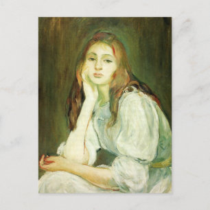 Julia Daydreaming van Berthe Morisot Briefkaart