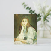 Julia Daydreaming van Berthe Morisot Briefkaart (Staand voorkant)
