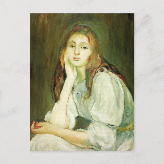 Julia Daydreaming van Berthe Morisot Briefkaart (Voorkant)