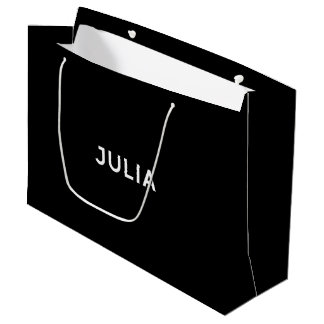 Julia Elegant Gift Bag in zwart-wit Groot Cadeauzakje