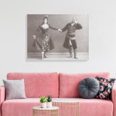 Julia en Felix Kschessinsky in de mazu Canvas Afdruk (Insitu (Woonkamer))