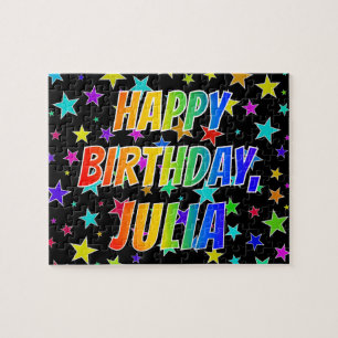 "JULIA" First Name, Fun "HAPPY BIRTHDAY" Legpuzzel