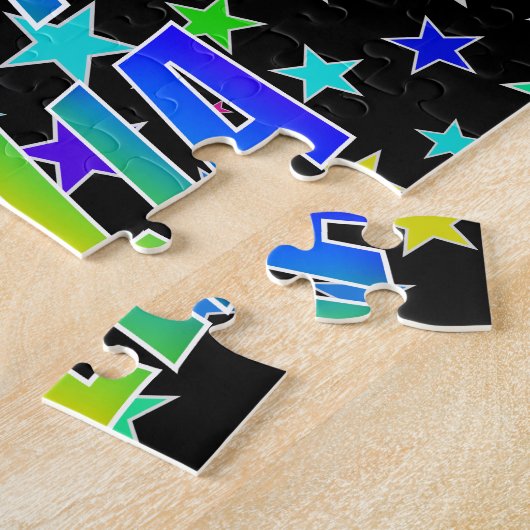 "JULIA" First Name, Fun "HAPPY BIRTHDAY" Legpuzzel (Zijkant)