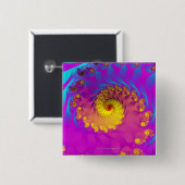 Julia Fractal 2 Vierkante Button 5,1 Cm (Voorkant /achterkant)