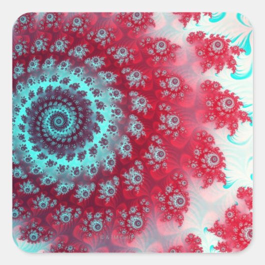 Julia Fractel Vierkante Sticker (Voorkant)