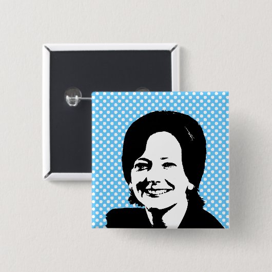 JULIA GILLARD VIERKANTE BUTTON 5,1 CM (Voorkant /achterkant)