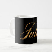 Julia gold Design Lettering Tasse Kaffeetasse Koffiemok (Voorkant links)