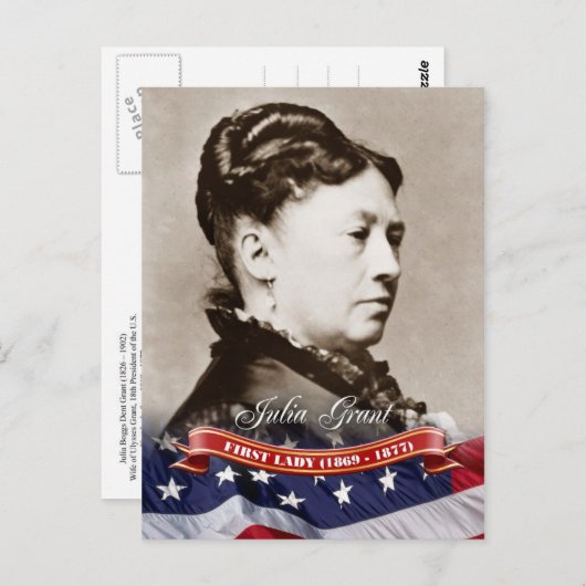 Julia Grant, First Lady of the U.S. Briefkaart (Voorkant / Achterkant)
