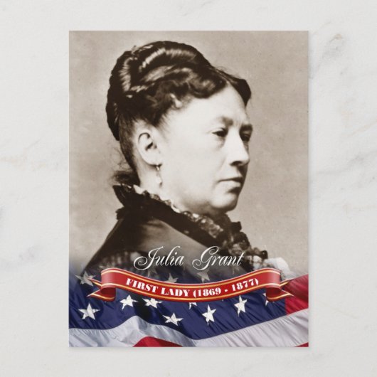 Julia Grant, First Lady of the U.S. Briefkaart (Voorkant)