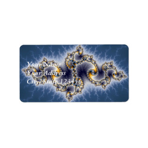 Julia in Blue - Fractal Art Etiket