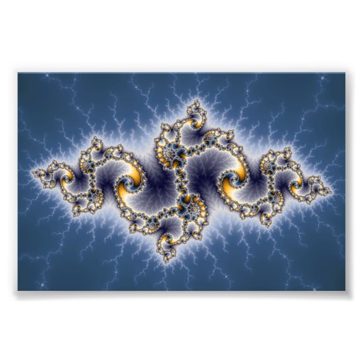 Julia in Blue - Fractal Art Foto Afdruk (Voorkant)
