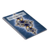 Julia in Blue - Fractal Art Notitieboek (Rechterzijde)