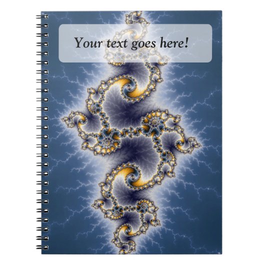 Julia in Blue - Fractal Art Notitieboek (Voorkant)