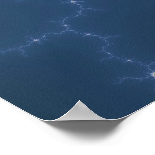 Julia in Blue - Fractal Art Poster (Hoek)