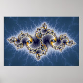 Julia in Blue - Fractal Art Poster (Voorkant)