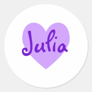 Julia in het Paars Ronde Sticker